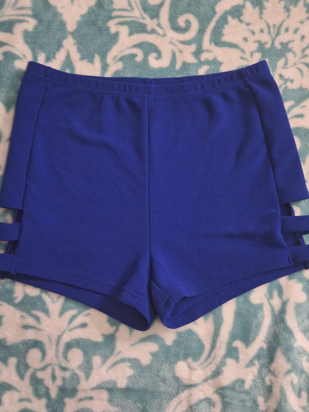 Women’s Royal Blue Stretch High-Waist Shorts
